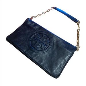 Tory Burch Bombe Reva Leather Clutch